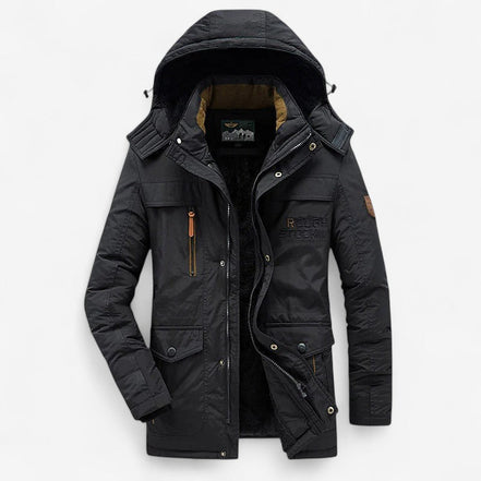 Bryan – Parka jas met lange mouwen, capuchon en meerdere ritszakken Velani