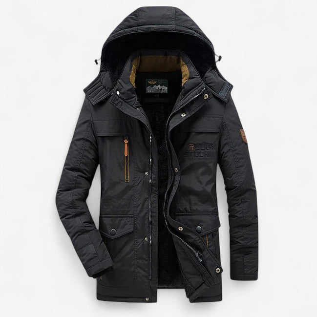 Bryan – Parka jas met lange mouwen, capuchon en meerdere ritszakken Velani