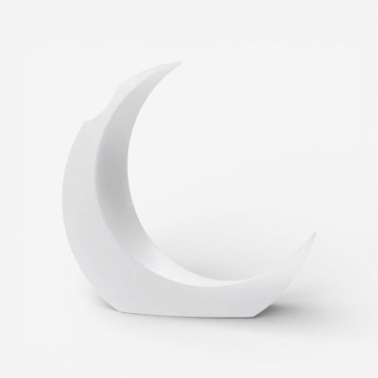 Lunera blomstervase i plastik – måneformet vase til bord eller hylde