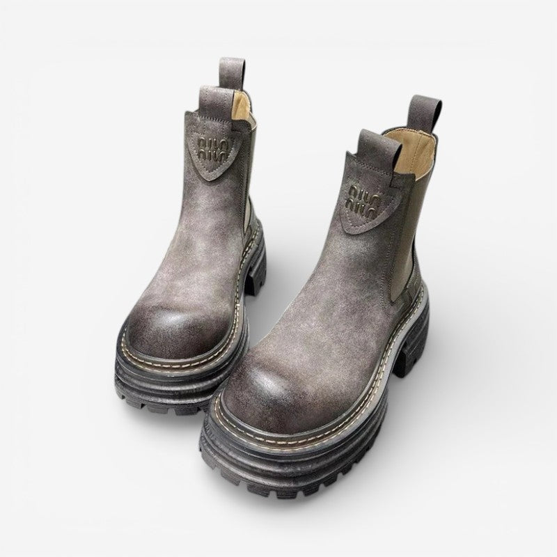 Solmera ankle boots med rund tå