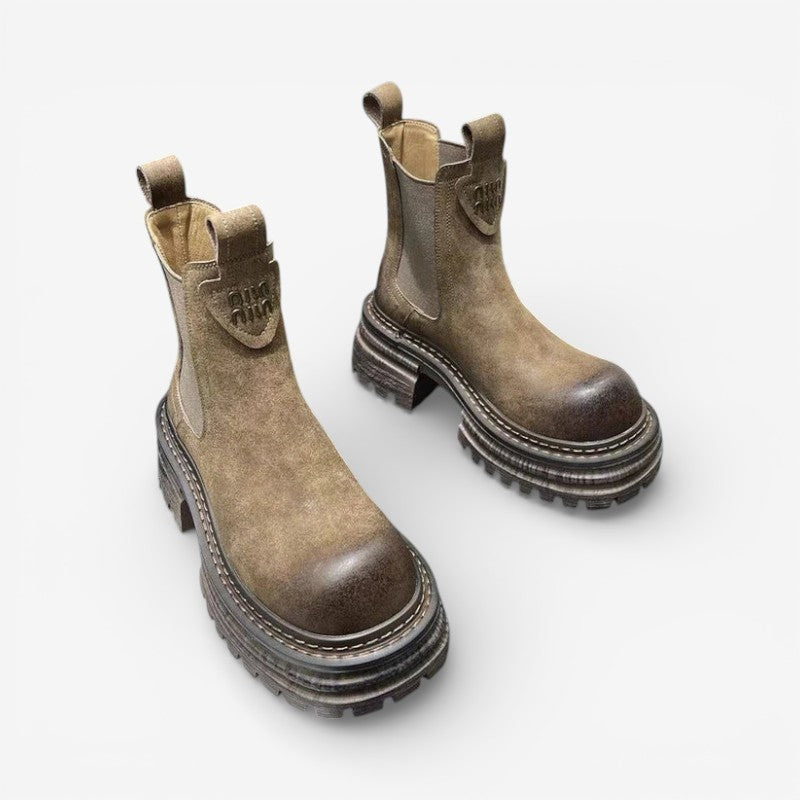 Solmera ankle boots med rund tå