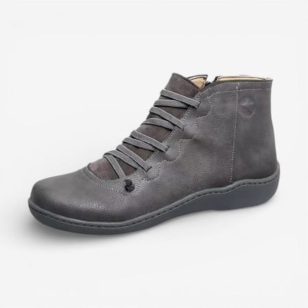 Selvani ankle boots med snøredetaljer og lynlås