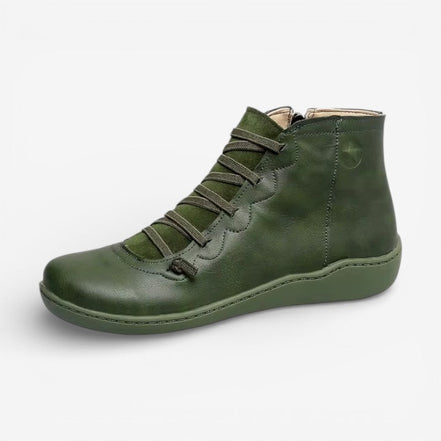 Selvani ankle boots med snøredetaljer og lynlås