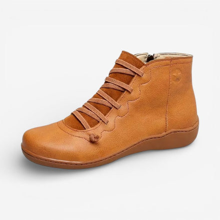 Selvani ankle boots med snøredetaljer og lynlås