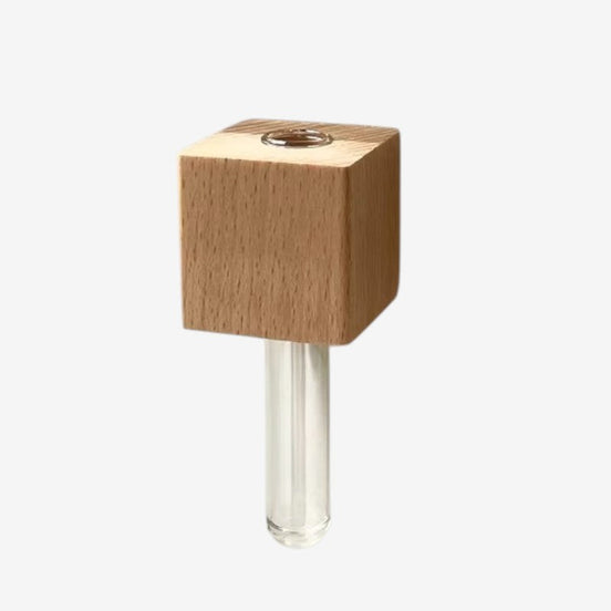 Tubera magnetisk reagensglasvase – vase til metaloverflader i trælook