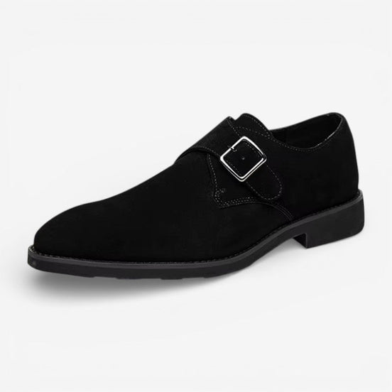 Herresko med spids tå og monk strap – formelle sko med skridsikker sål – Veltrano
