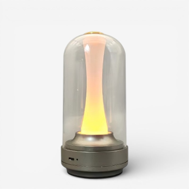 Solvira genopladelig LED bordlampe i ABS – bordlampe med batteridrift