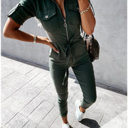 Dame overall med justerbar talje og cargo design – jumpsuit til hverdag og fritid – Virella